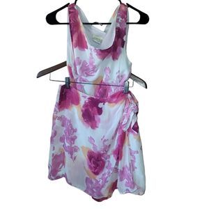 Vintage Cache 2 Piece Floral Shorts Top Set Size 8 12